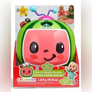 CoComelon Musical Bubble Machine Toy Baby Kids Toddler NON-TOXIC NO DYES/SPILL